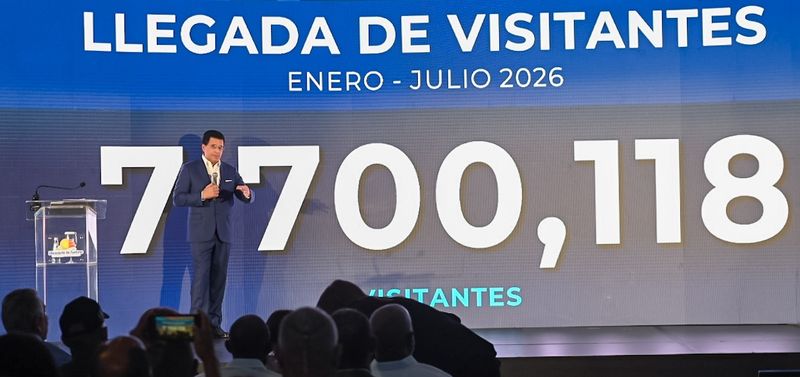 Ilustración de portada: Turismo dominicano supera los 7.7 millones de visitantes hasta julio de 2026